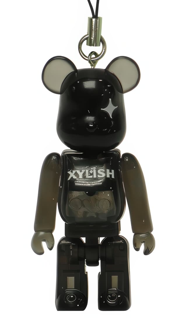 Bearbrick 7-Eleven XYLISH Clear Black Keychain 50% - 1