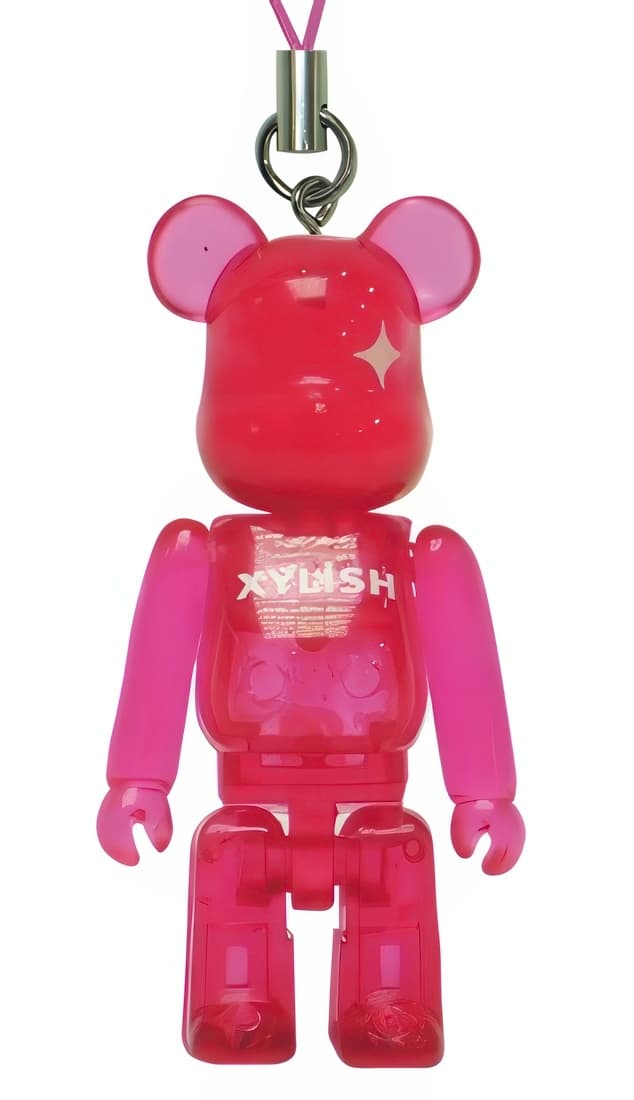 Bearbrick 7-Eleven XYLISH Clear Pink Keychain 50% - 1