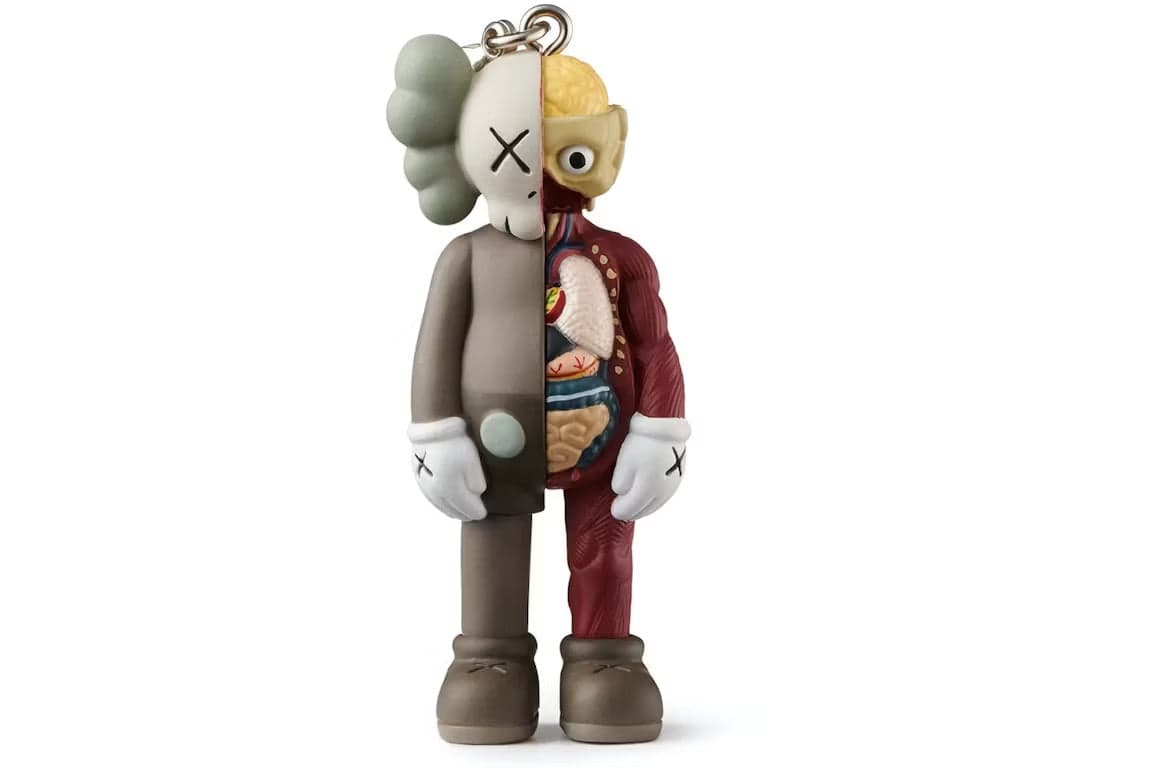 OriginalFake KAWS Flayed Companion Keychain Brown 50% - 1