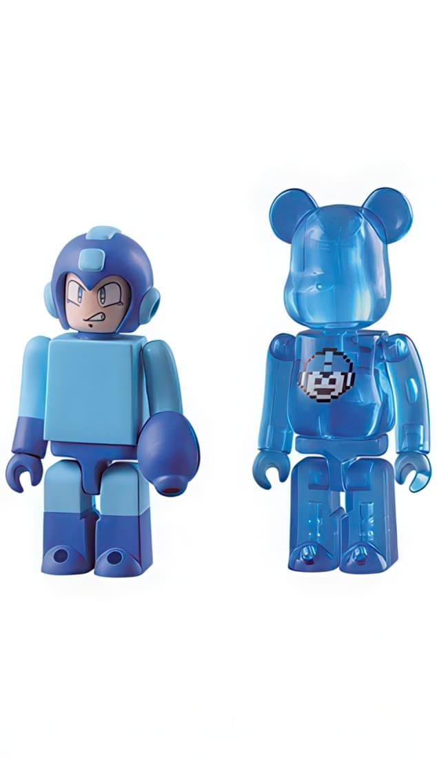 Bearbrick Rockman (Megaman) Kubrick And 1UP Bearbrick Set Of Two 100% - 1