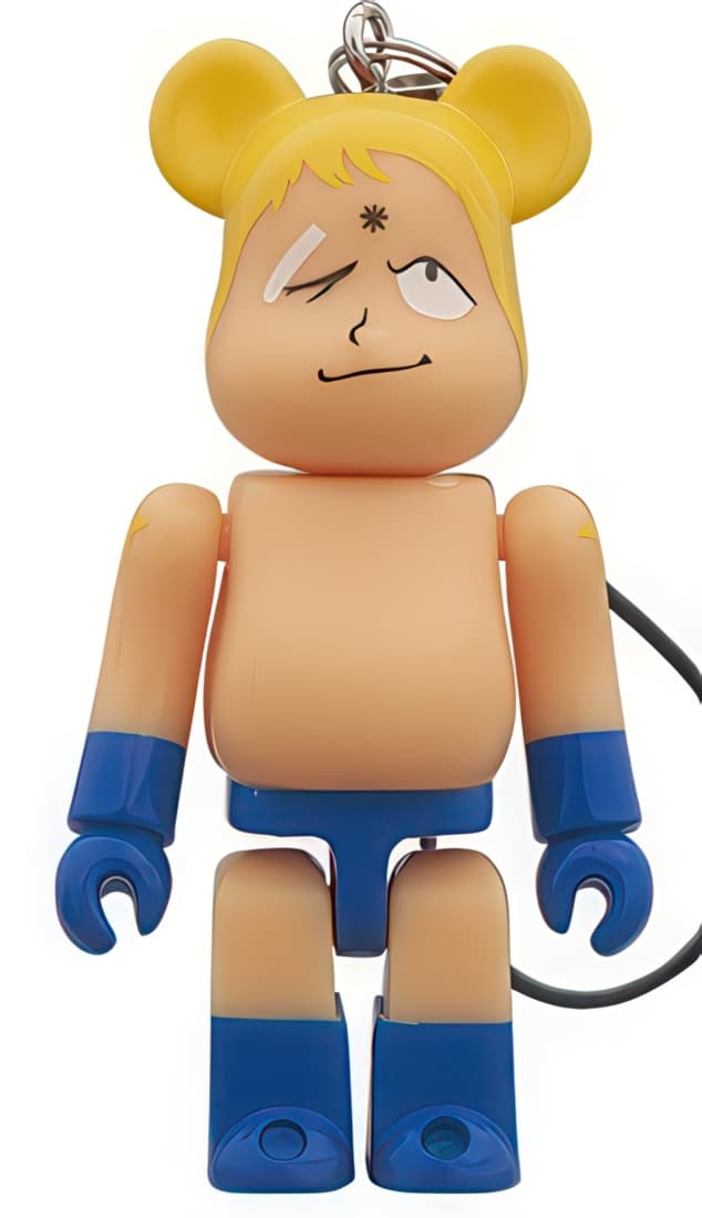 Bearbrick Suntory C.C. Lemon Kinnikuma Terryman Keychain 70% - 1