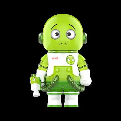 Pop Mart Space Molly Emoji All In Green 100% - 1