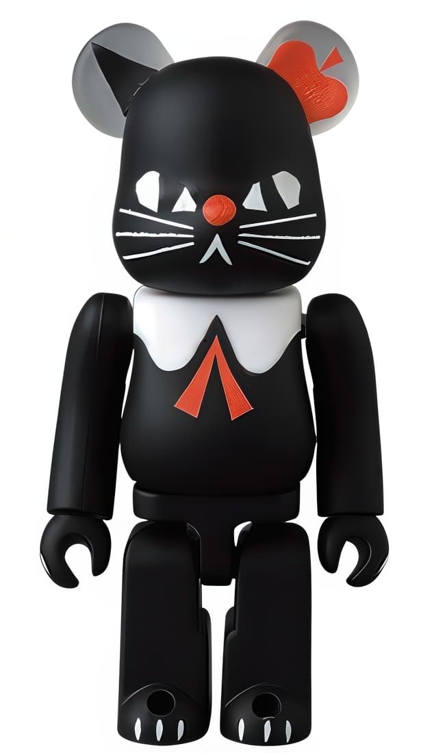 Bearbrick Series 43 Robin The Black Cat Kuroneko Design 100% - 1