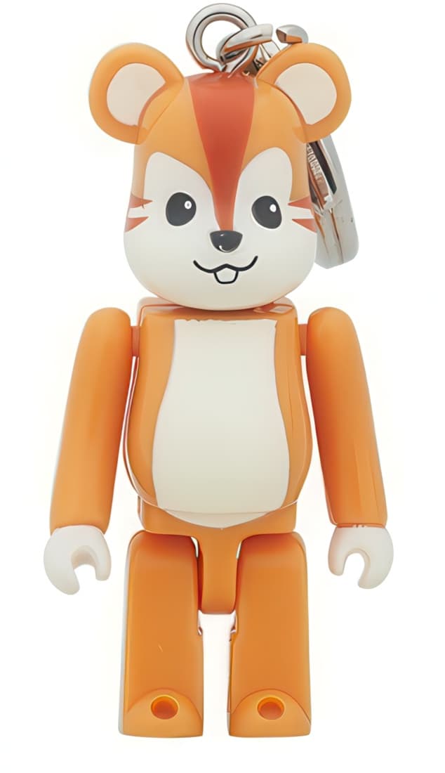 Bearbrick KISS THE EARTH WWF Charity Campaign Chipmunk Keychain 50% - 1