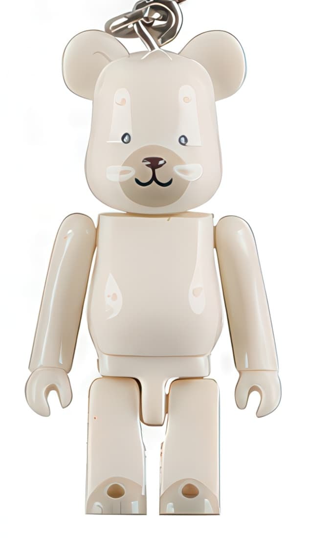 Bearbrick KISS THE EARTH WWF Charity Campaign Polar Bear Keychain 50% - 1