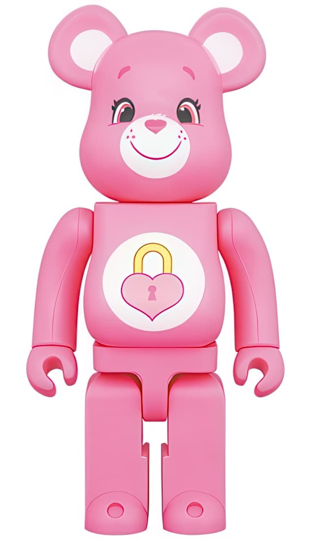 Bearbrick Care Bears Rainbow Heart Bear 400% and 100% - 1